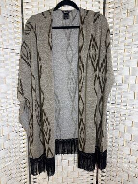 Rock 47 Aztec Fringe Poncho
